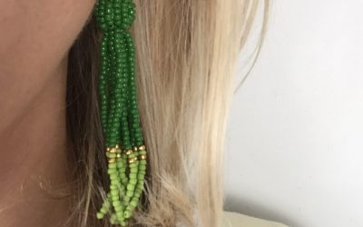 DIY earrings with seed beads