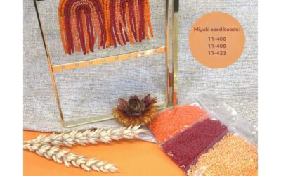 Inspiration for Miyuki seed beads rainbow earrings