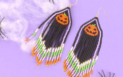 Halloween fringe earrings