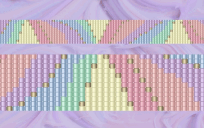 Rainbow pattern for beadweaving