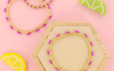 Stringing a Cherry Bracelet with Miyuki Seed Beads