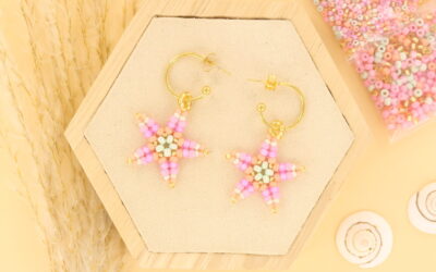 Starfish earrings with Miyuki seed beads