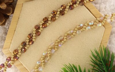 Bracelet with facets and Miyuki seed beads