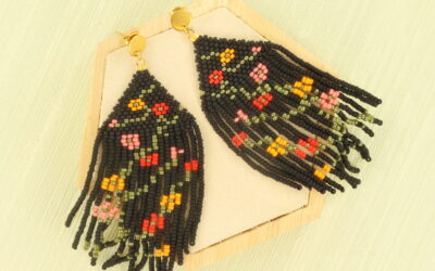 Fringe earrings meadow flower